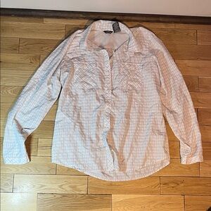 Eddie Bauer Light Gray Plaid Shirt